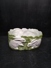 Decorative Ceramic Easter Rabbit Planter