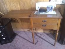 Maple Cabinet with Sewing Machine