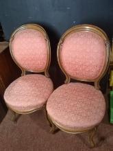 (2) Vintage French Provincial Upholstered Chairs (x2)