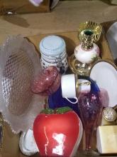 BL-Assorted Glassware, Candlesticks and Napkin Holder