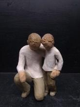 Willow Tree Style Figure-Father and Son