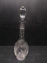 Vintage Lead Crystal and Etched Decanter