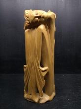 Hand Carved Wooden Indonesian Goddess Figure