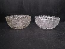 Collection 2 Vintage Pressed Glass Bowls