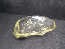 Contemporary Glass Oyster Shell Dish (heavy)