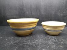 Collection 2 Graduated Country Pottery mixing Bowls