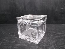 Lead Crystal and Etched Dresser Cube