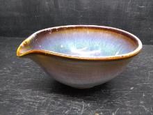 Contemporary Pottery Bowl with Pour Spout