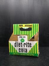 Vintage Paper Soda Bottle Carton-Diet-Rite Cola