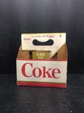 Vintage Paper Soda Bottle Carton-Coke King Size