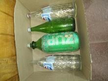 BL-Assorted Quart and Liter Soda Bottles