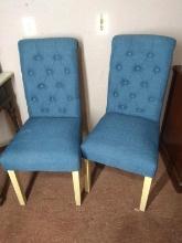 Pair Pickle Pine Parsons Chairs