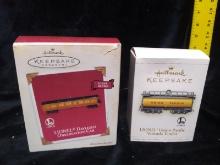 Hallmark Keepsake Ornaments-(2) Trains
