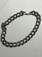 .925 Ladies Sterling Silver Charm Bracelet 