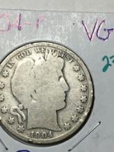 1904 P Barber Half Dollar