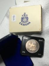 1873-1973 Canadian Rcmp Dollar .375 Oz Of Silver