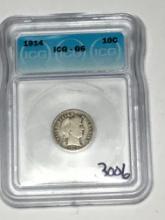 1914 P Barber Dime