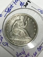 1855 O Seated Liberty Half Dollar