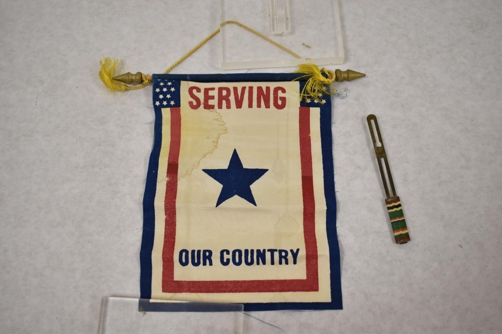 WWI/WWII Serving Our Country Window Banner