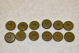 British. Twelve Military Buttons