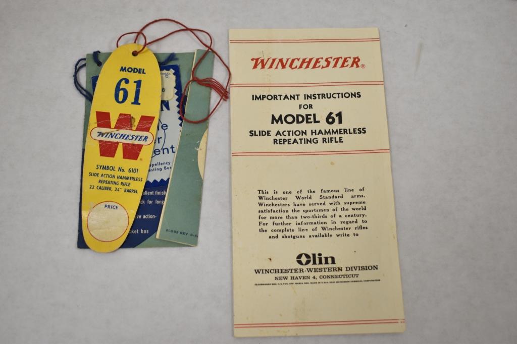 Gun. Winchester Model 61 22 cal Rifle