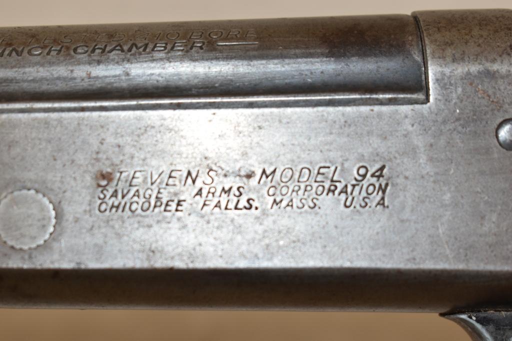 Gun. Stevens Model 94B 3 inch 410 ga Shotgun
