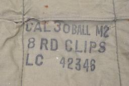55 M1 Garand Clips & 7 Bandoleers