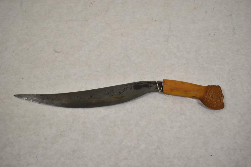 WWII Philoppino Moro Knife & Wooden Sheath