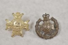 Two British Military Badges