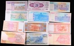 Lot of 22 Foreign Currency Notes - Variety of Countries, Years, Denominations!