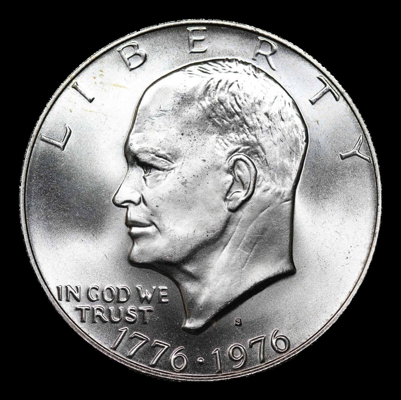 ***Auction Highlight*** 1976-s Silver Eisenhower Dollar Near TOP POP! 1 Graded ms68+ BY SEGS (fc)