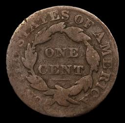 1832 Med Letters Coronet Head Large Cent 1c Grades f, fine