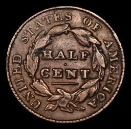 1826 Classic Head half cent 1/2c Grades Select AU