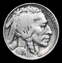 1925-s Buffalo Nickel 5c Grades vf+