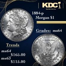 1884-p Morgan Dollar 1 Grades Choice Unc