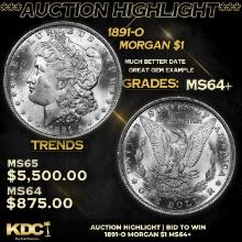 ***Auction Highlight*** 1891-o Morgan Dollar 1 Grades Choice+ Unc (fc)