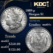 1889-p Morgan Dollar 1 Grades Choice+ Unc