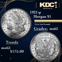 1921-p Morgan Dollar 1 Grades GEM Unc