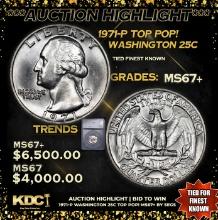 ***Auction Highlight*** 1971-p Washington Quarter TOP POP! 25c Graded ms67+ By SEGS (fc)