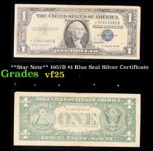 **Star Note** 1957B $1 Blue Seal Silver Certificate Grades vf+