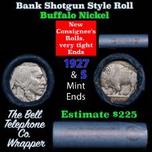 Buffalo Nickel Shotgun Roll in Old Bank Style 'Bell Telephone' Wrapper 1927 & s Mint Ends