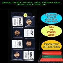 Great Page of 4 US Presidential Dollar Coins