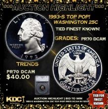 Proof 1993-s Washington Quarter TOP POP! 25c Graded pr70 dcam By SEGS