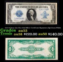 1923 Speelman/White $1 large size Blue Seal Silver Certificate Grades Select AU