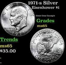 1971-s Silver Eisenhower Dollar $1 Grades GEM Unc
