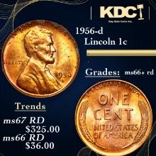 1956-d Lincoln Cent 1c Grades GEM++ RD