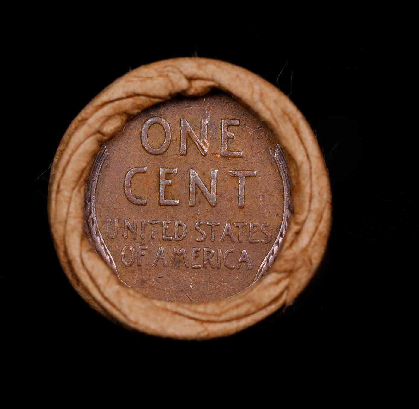 Lincoln Wheat Cent 1c Mixed Roll Orig Brandt McDonalds Wrapper, 1928-p end, Wheat other end