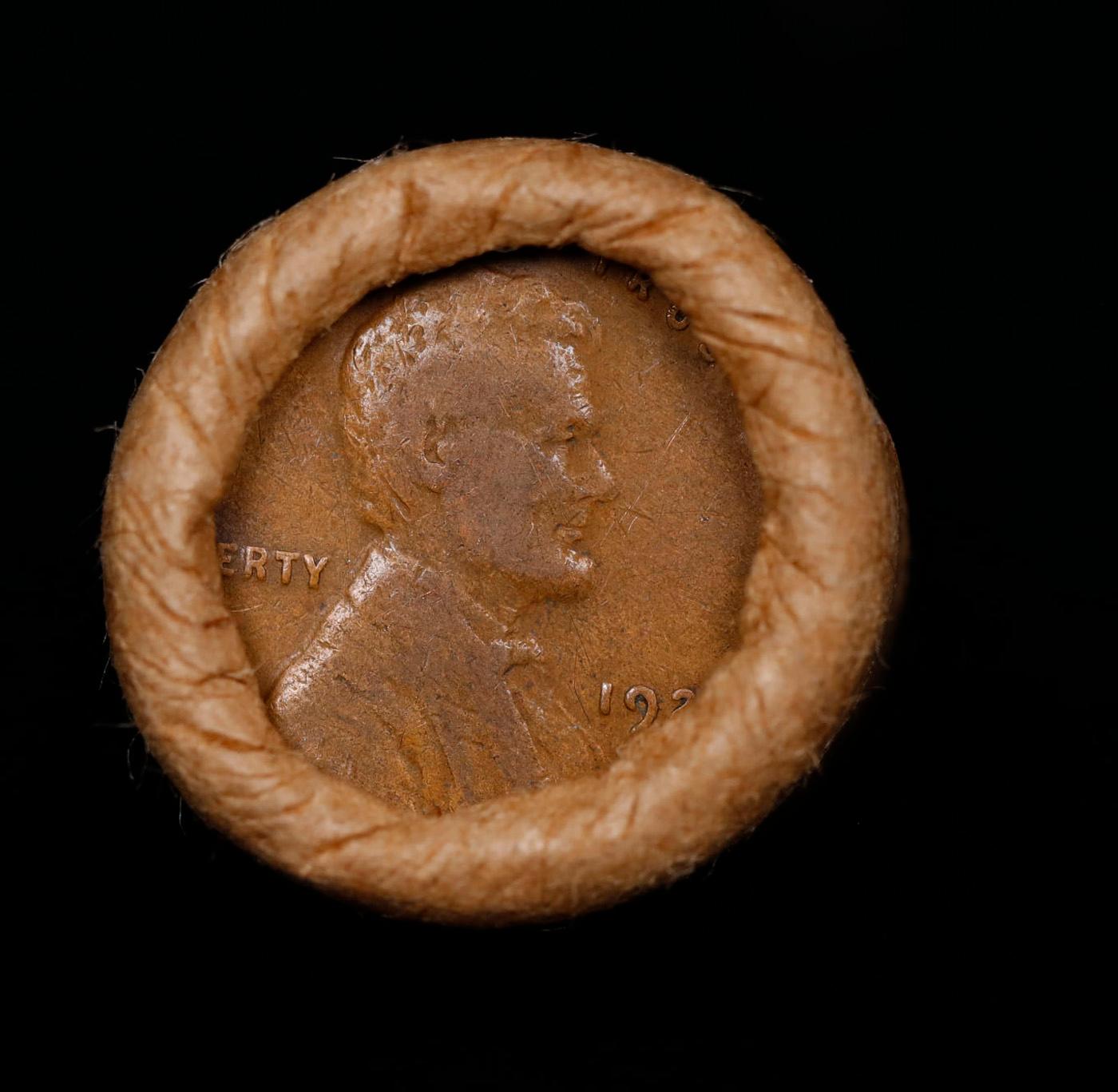 Lincoln Wheat Cent 1c Mixed Roll Orig Brandt McDonalds Wrapper, 1928-p end, Wheat other end