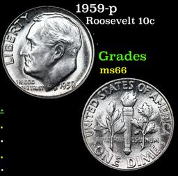 1959-p Roosevelt Dime 10c Grades GEM+ Unc