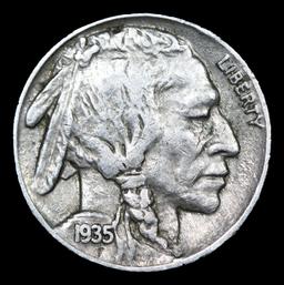 1935-p Buffalo Nickel 5c Grades Choice AU